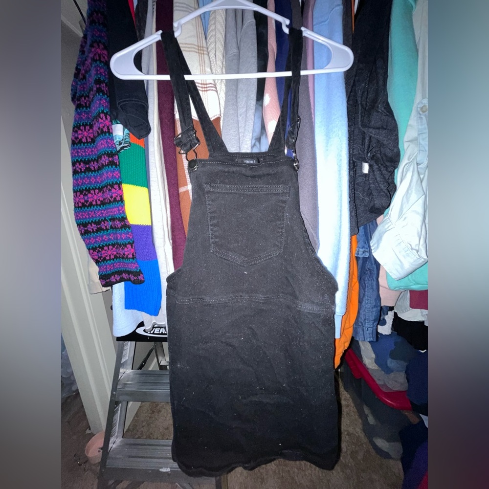 Forever 21 Black Overall Dress